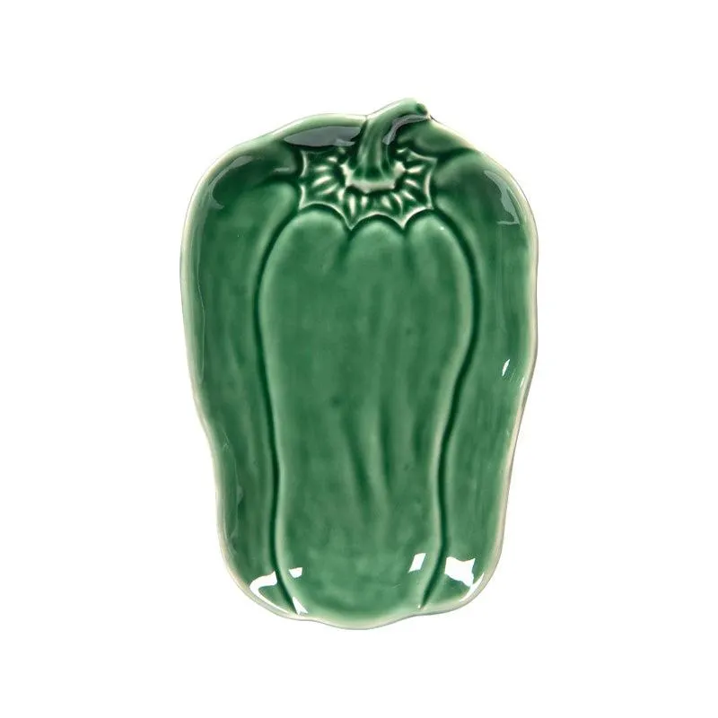 Plat rectangulaire poivron vert 23x17cm Table Passion