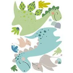 Sticker déco dinosaures 70x50cm