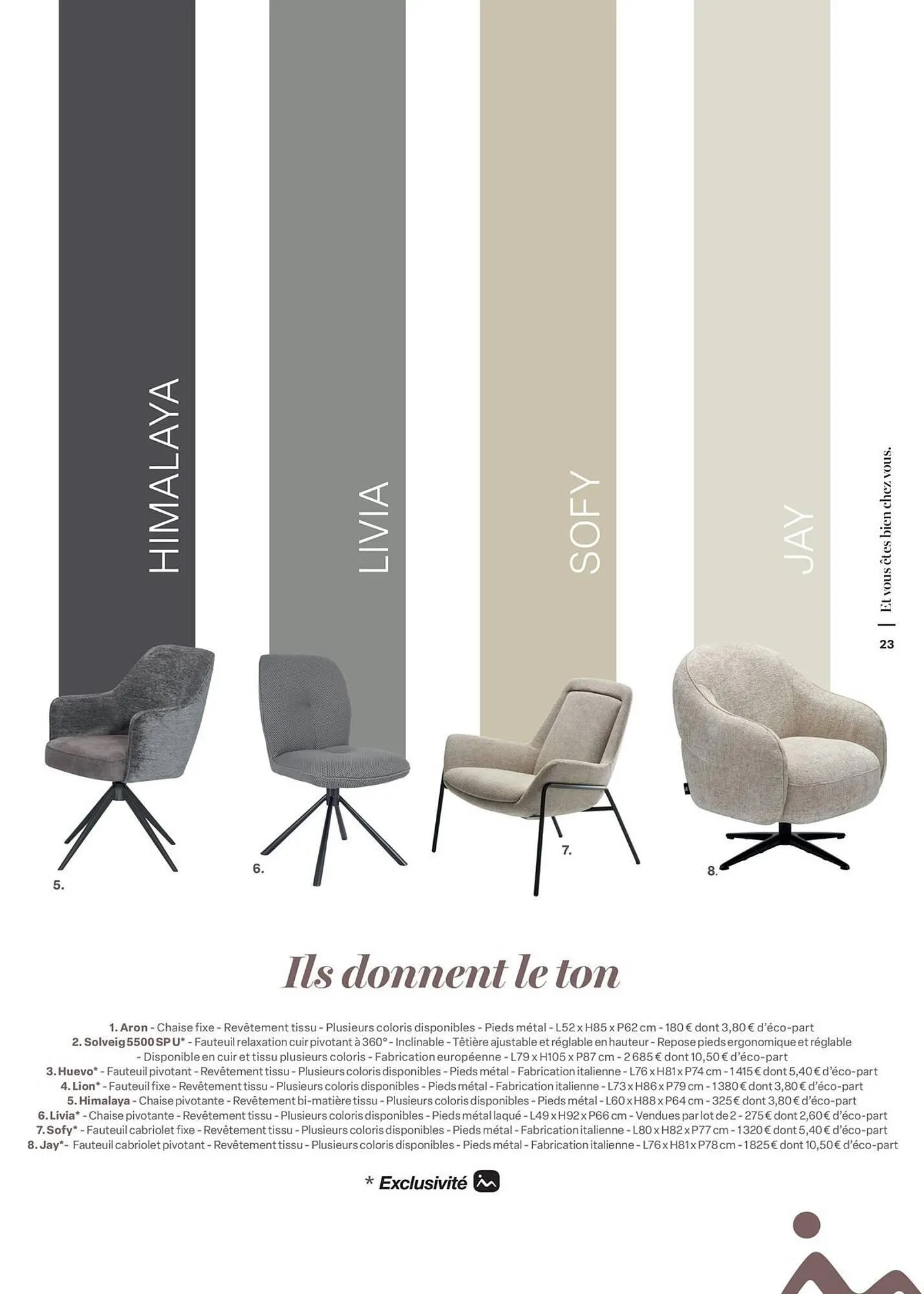 Catalogue monsieur meuble du 16 septembre au 31 mai 2026 - Catalogue page 23