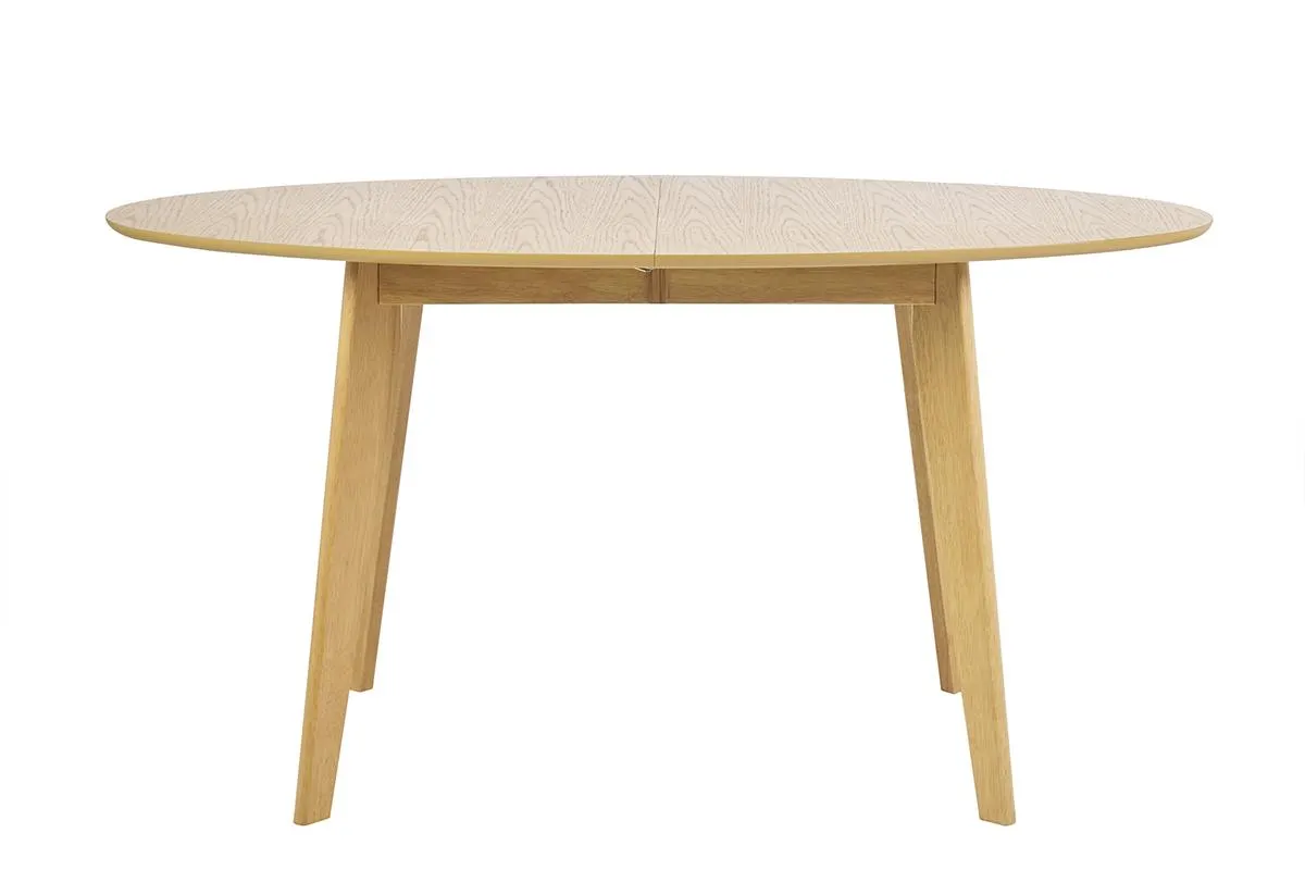 Table à manger extensible ovale en bois clair L150-200 cm MARIK