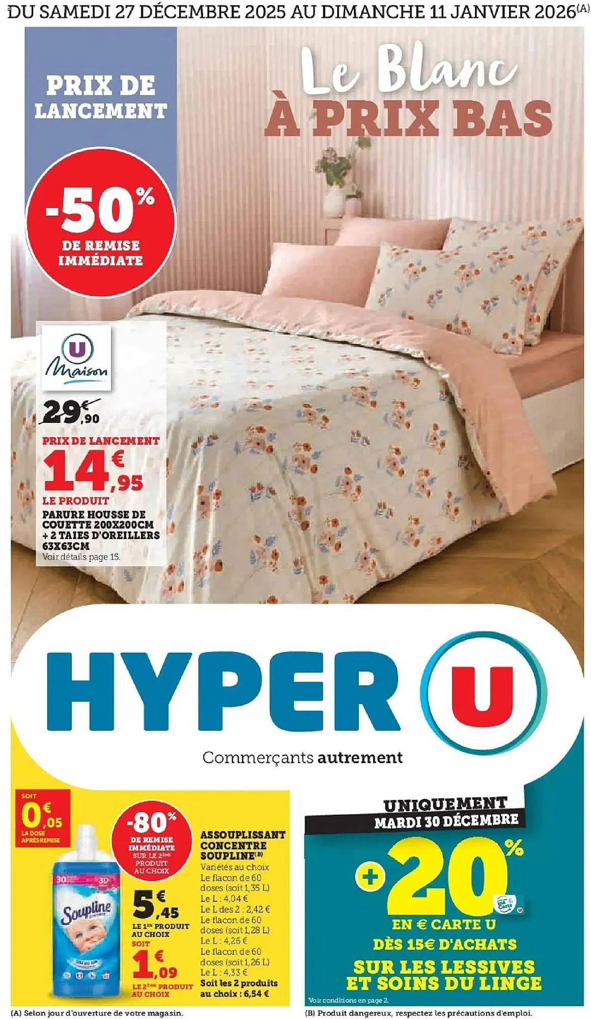 Catalogue Hyper U du 27 décembre au 11 janvier 2026 - Catalogue page 1