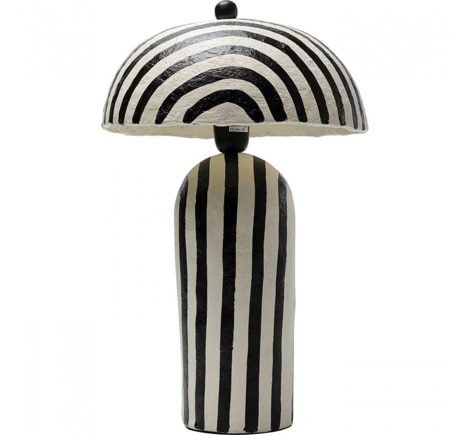 Lampe Strisce noire et blanche 48cm Kare Design