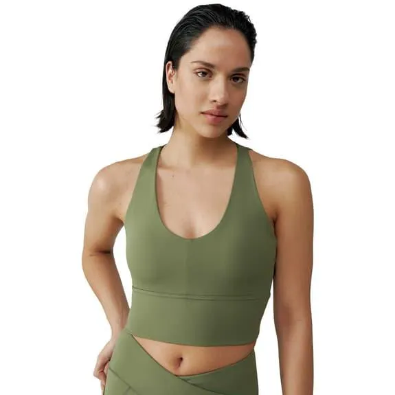 Top Born Living Yoga Seia vert olive femme