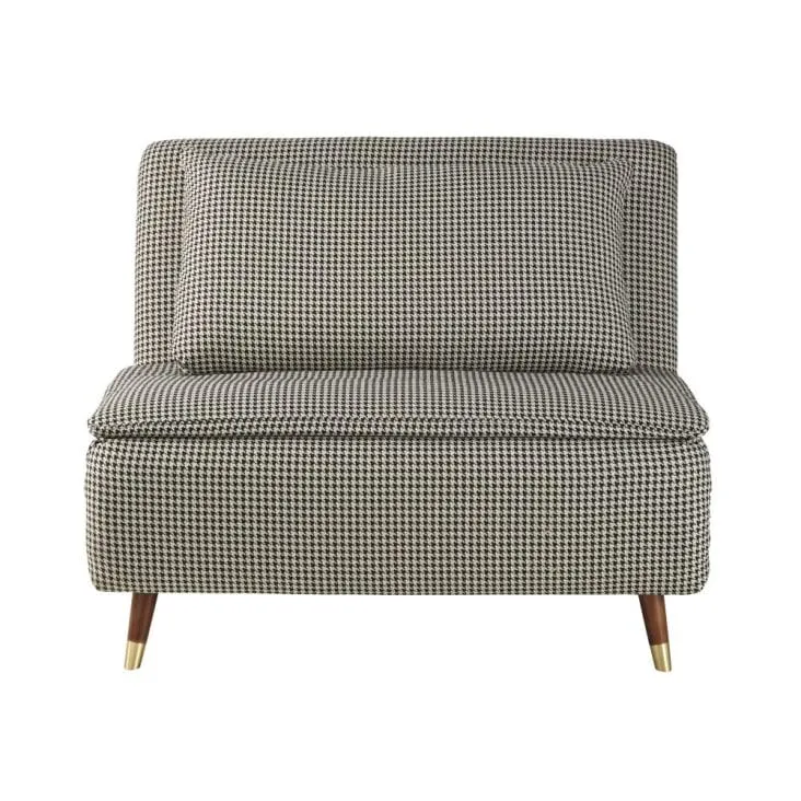 Sofá cama de 1 plaza con estampado de pata de gallo