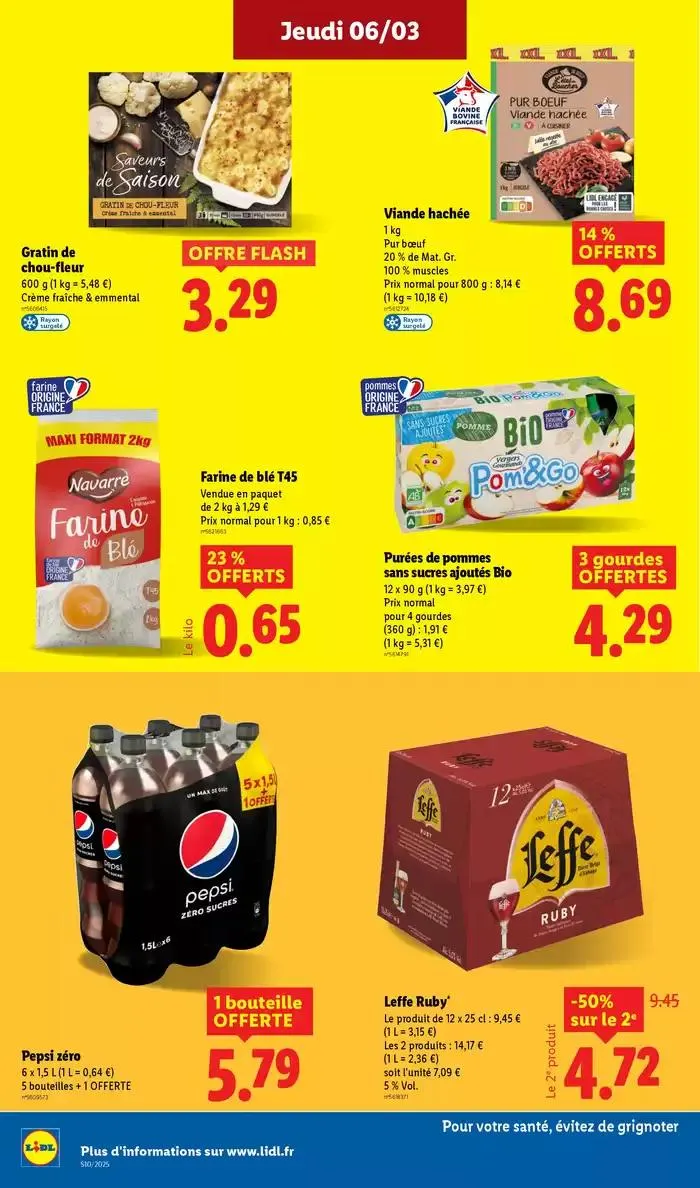 Les bonnes affaires sont chez Lidl ! Découvrez une sélection de produits à petits prix du 6 mars au 12 mars 2025 - Catalogue page 20