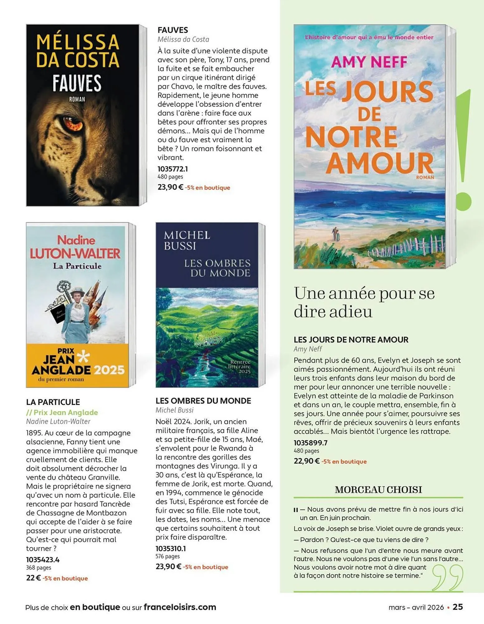 Catalogue France Loisirs du 2 mars au 30 avril 2026 - Catalogue page 25