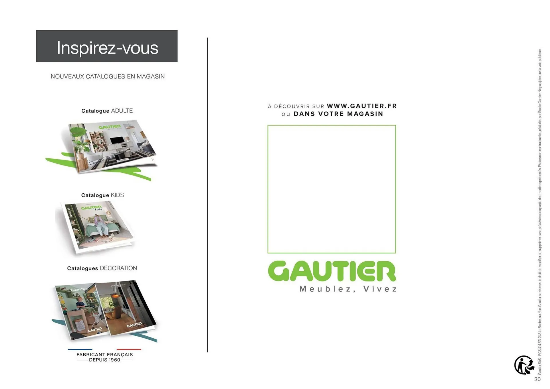 Catalogue Gautier du 26 décembre au 30 septembre 2024 - Catalogue page 30