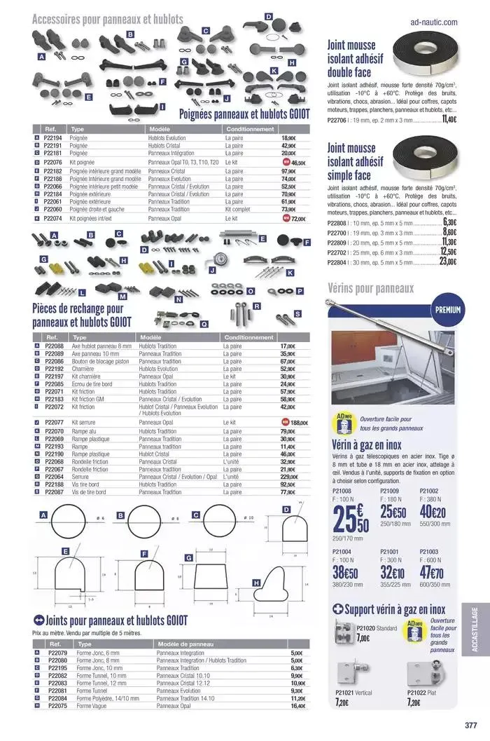 Catalogue Accastillage Diffusion 2025 du 1 janvier au 31 décembre 2025 - Catalogue page 379