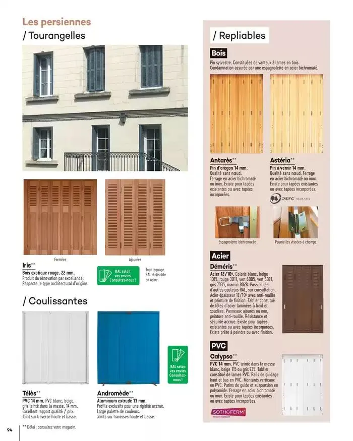 Menuiserie Extérieures 2025 du 1 janvier au 31 décembre 2025 - Catalogue page 94