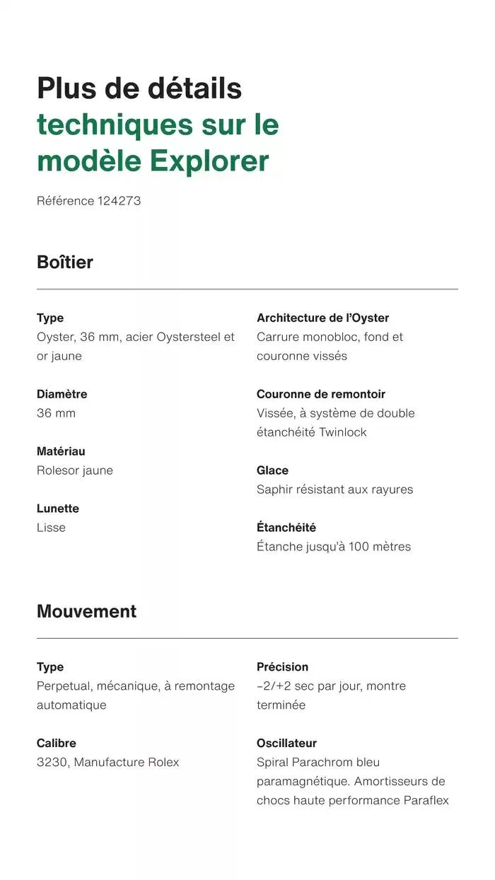 Rolex Explorer du 13 décembre au 13 décembre 2025 - Catalogue page 9