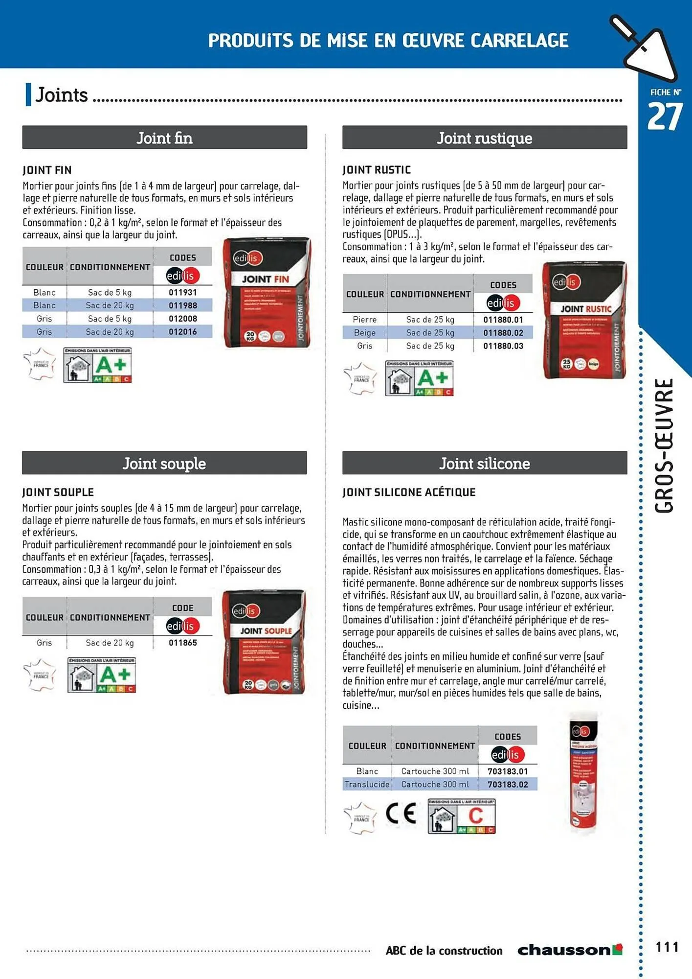 Catalogue Chausson Matériaux du 2 mai au 31 décembre 2025 - Catalogue page 113