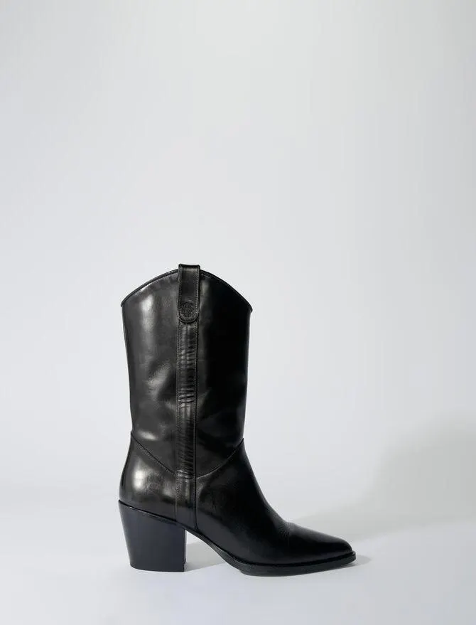 Bottes western en cuir