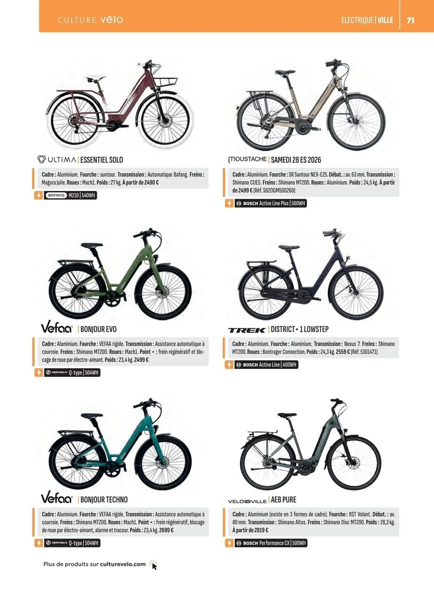 Catalogue Culture Vélo du 19 décembre au 31 décembre 2026 - Catalogue page 71