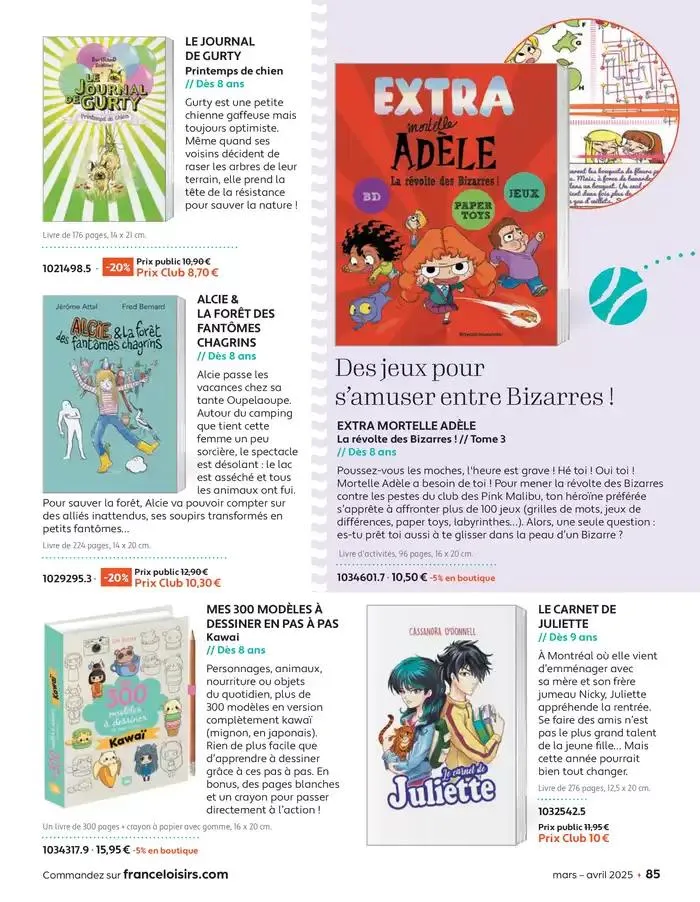 Mars - Avril 2025 du 4 mars au 30 avril 2025 - Catalogue page 85