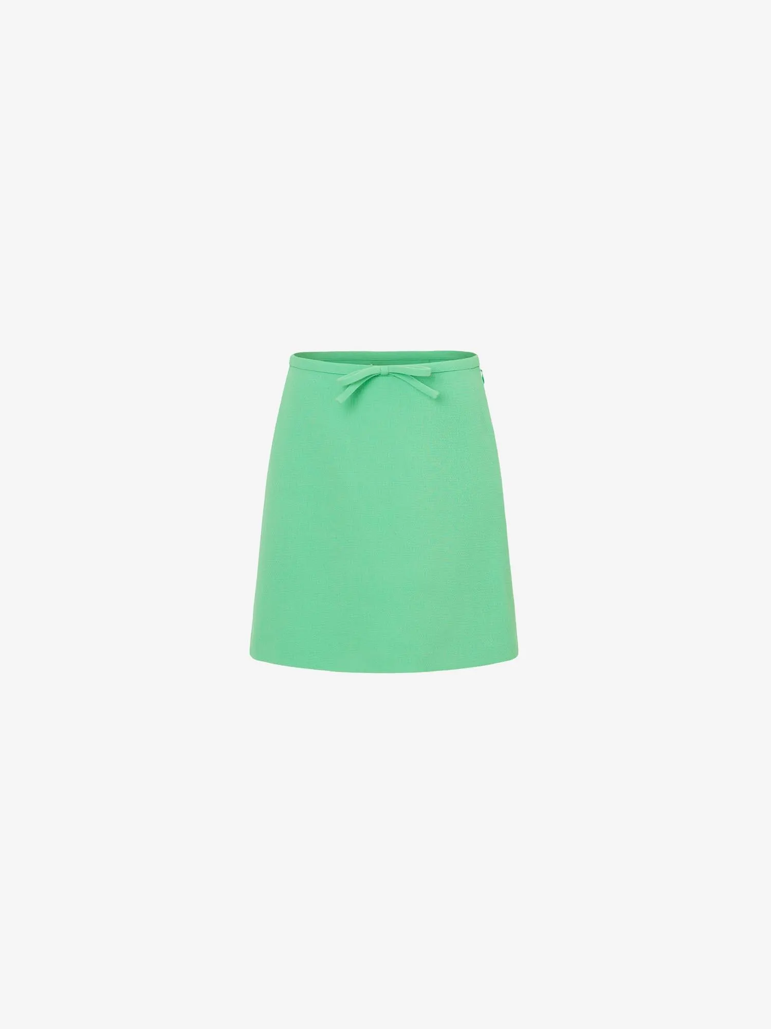 EDINE SHORT A-LINE SKIRT IN MINT GREEN WOOL