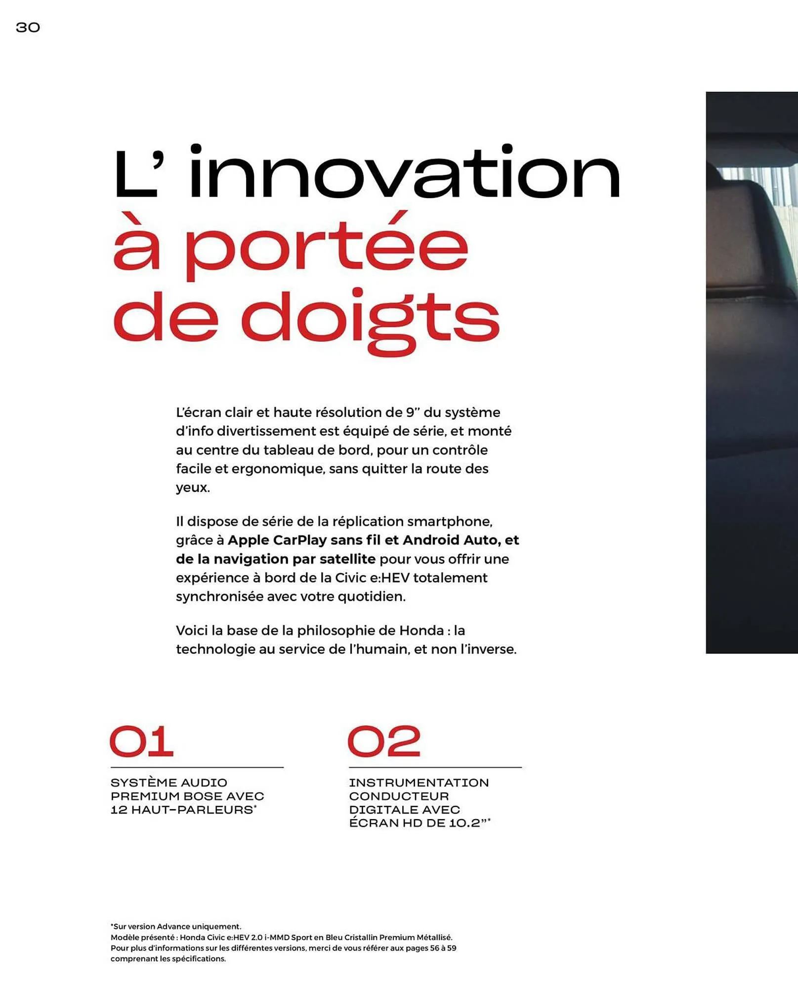 Catalogue Honda Civic Hybrid du 20 décembre au 30 juin 2024 - Catalogue page 30