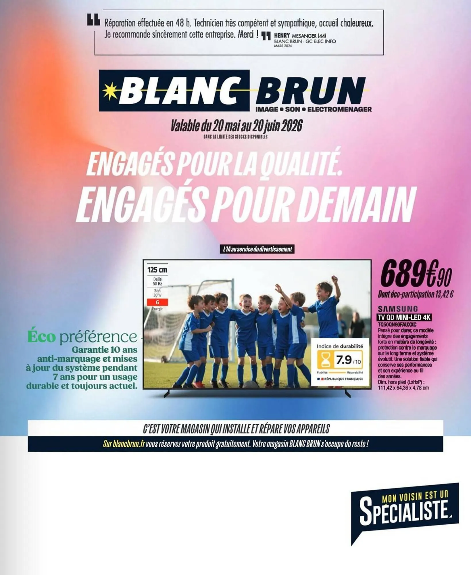 Catalogue Blanc Brun du 20 mai au 20 juin 2026 - Catalogue page 1