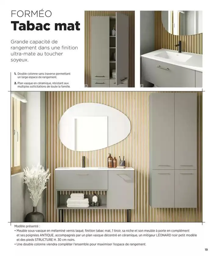 MEUBLES FORMÉO Edition 2025 du 15 avril au 31 décembre 2025 - Catalogue page 19