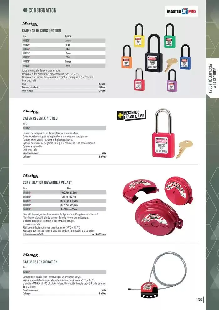 Guide Quincaillerie Serrurerie 2025 - 2026 du 1 avril au 1 avril 2026 - Catalogue page 137