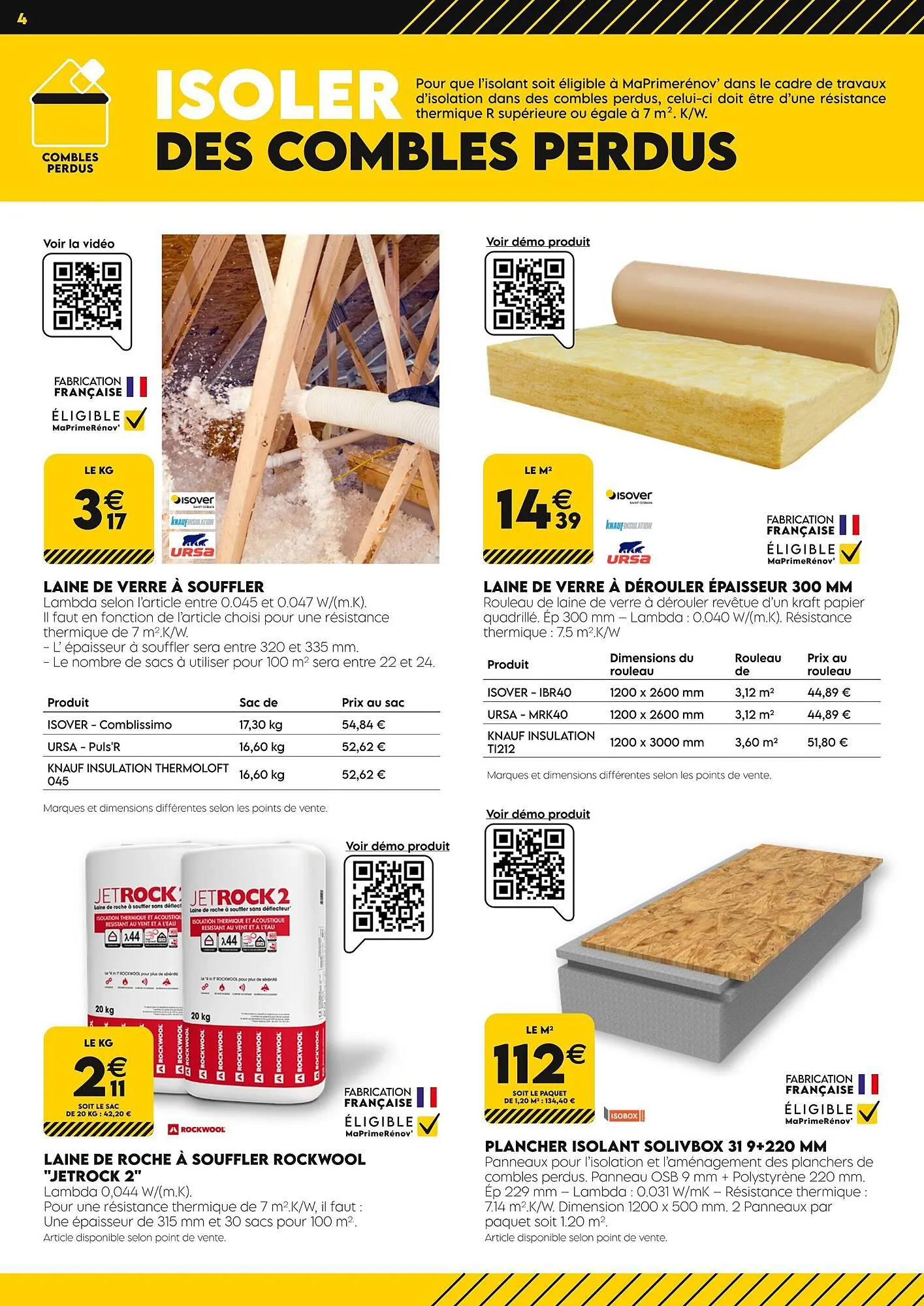 Catalogue Tout faire matériaux du 1 octobre au 31 octobre 2023 - Catalogue page 4