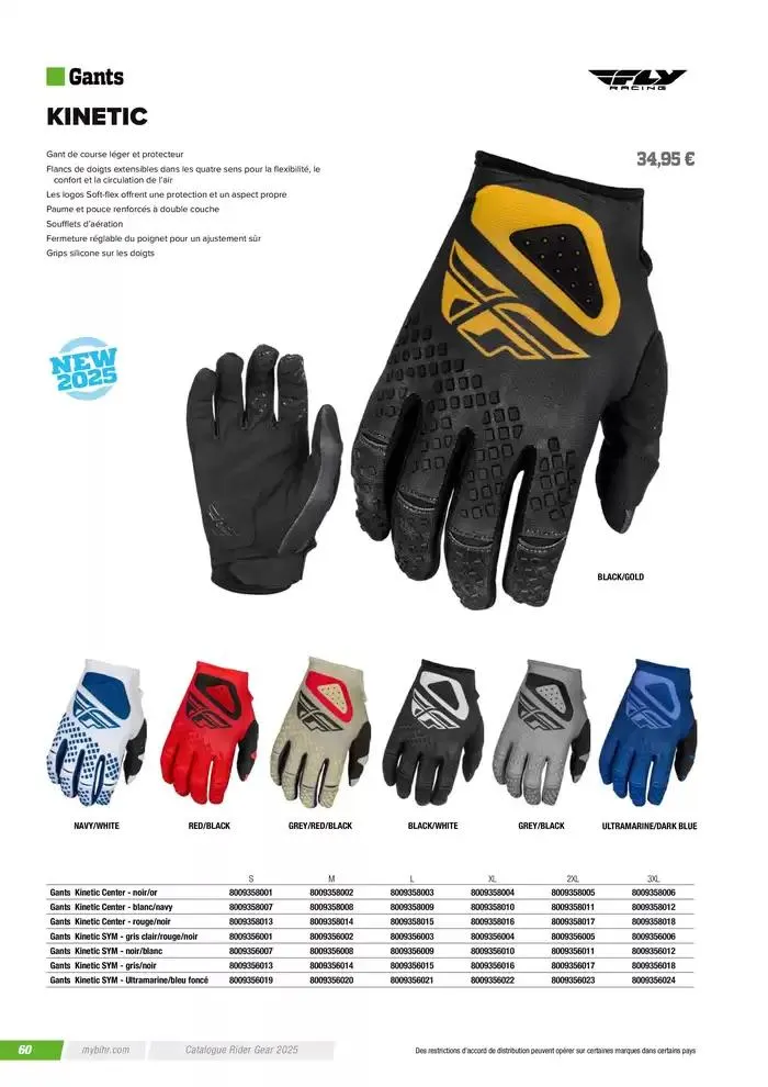 FLY RACING 2025 du 20 novembre au 31 août 2025 - Catalogue page 62