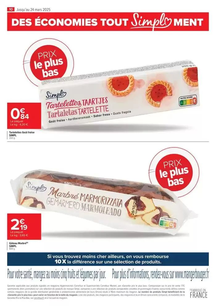 FEUILLET DIGITAL SIMPL' CARREFOUR du 28 février au 24 mars 2025 - Catalogue page 10