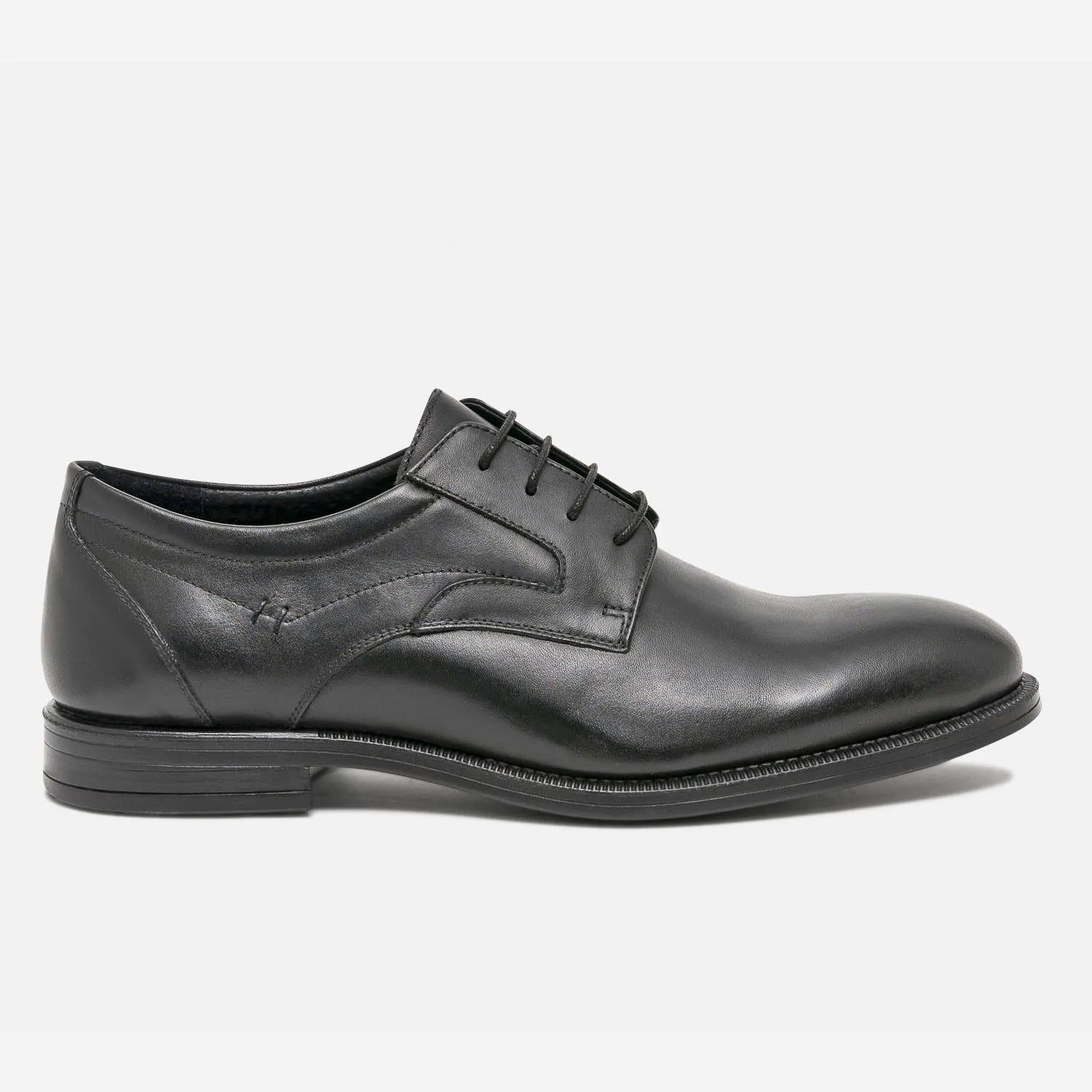 Derby noir en cuir éco-conçu