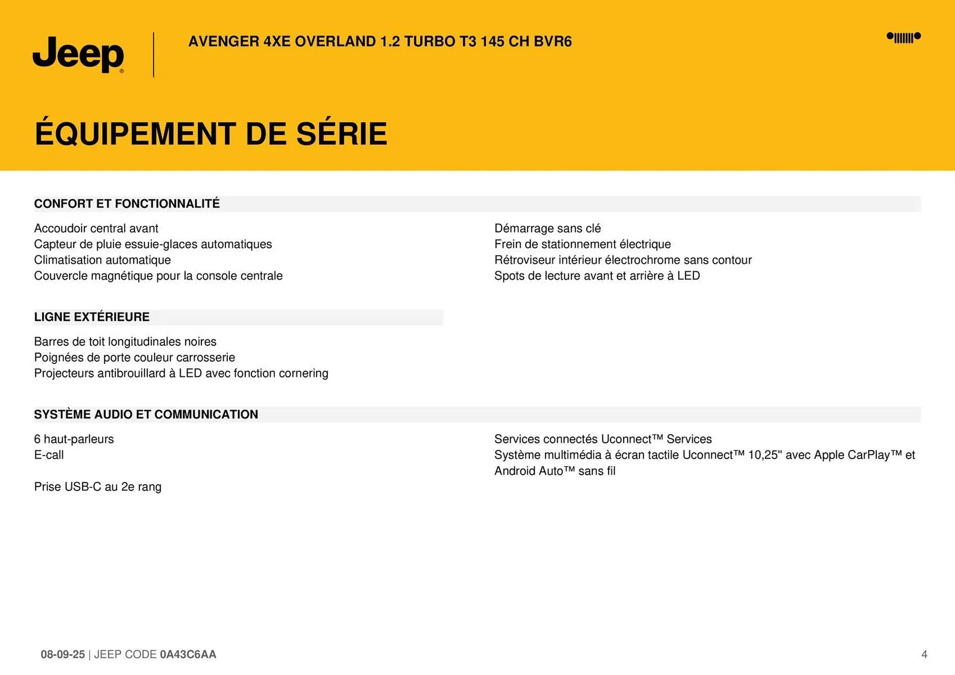 Catalogue Jeep du 8 septembre au 30 septembre 2026 - Catalogue page 4