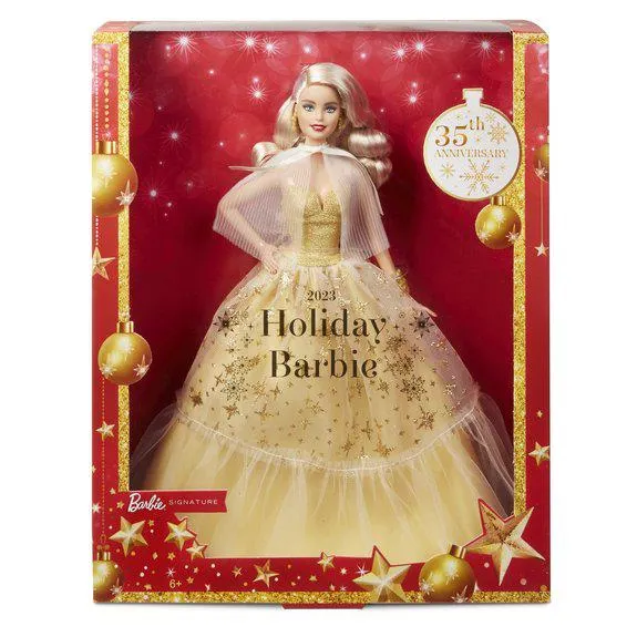 Barbie Joyeux Noël blonde 35e anniversaire
