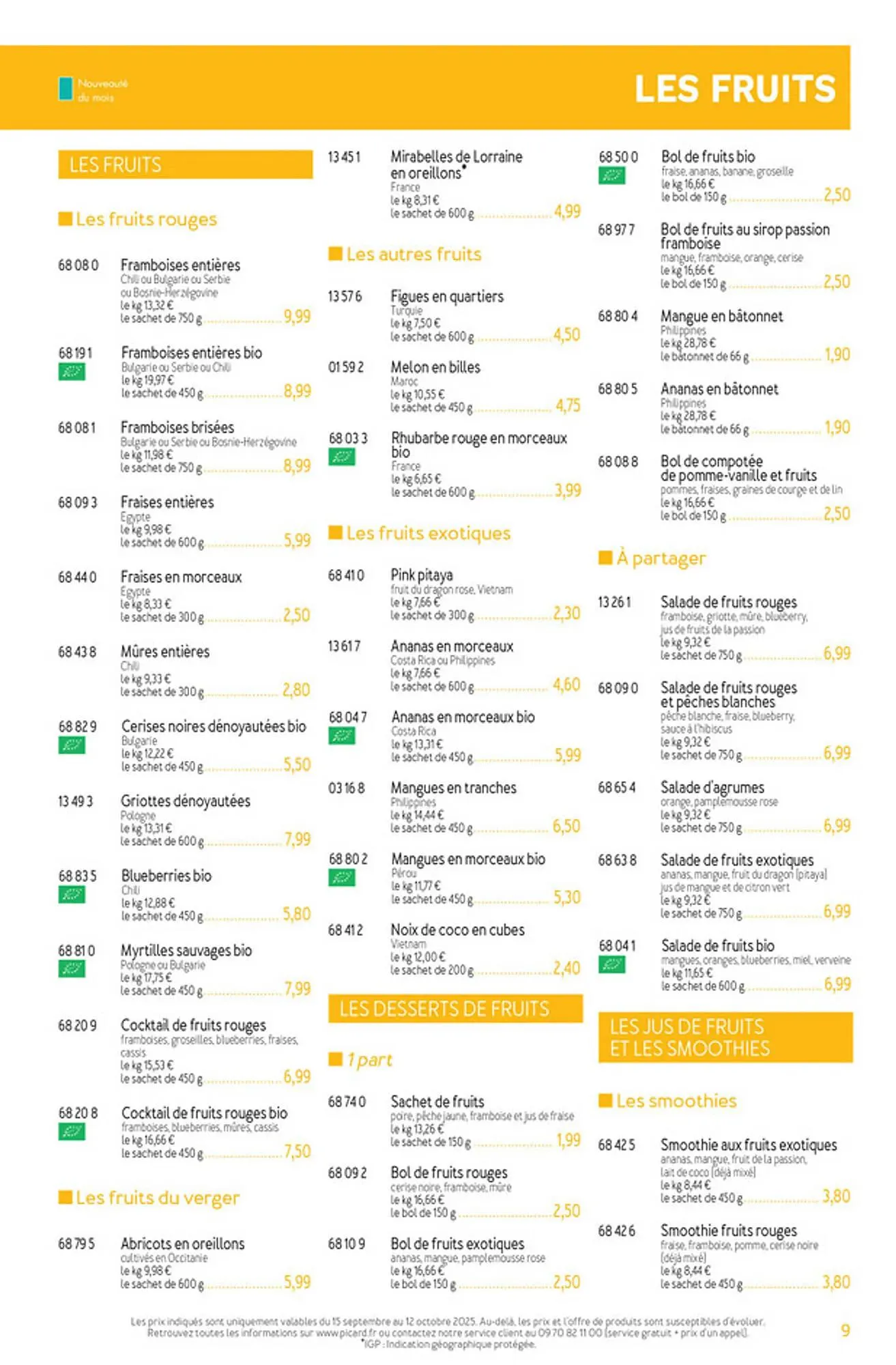 Catalogue Picard du 15 septembre au 16 novembre 2025 - Catalogue page 9