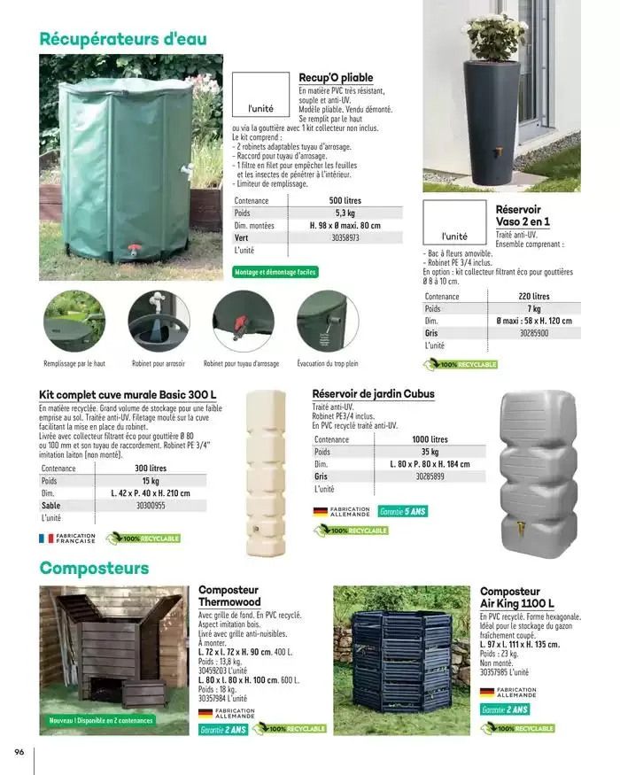 Aménagements Extérieurs 2025 du 1 janvier au 31 décembre 2025 - Catalogue page 96