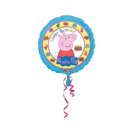 Ballon aluminium Happy Birthday Peppa Pig 43 cm