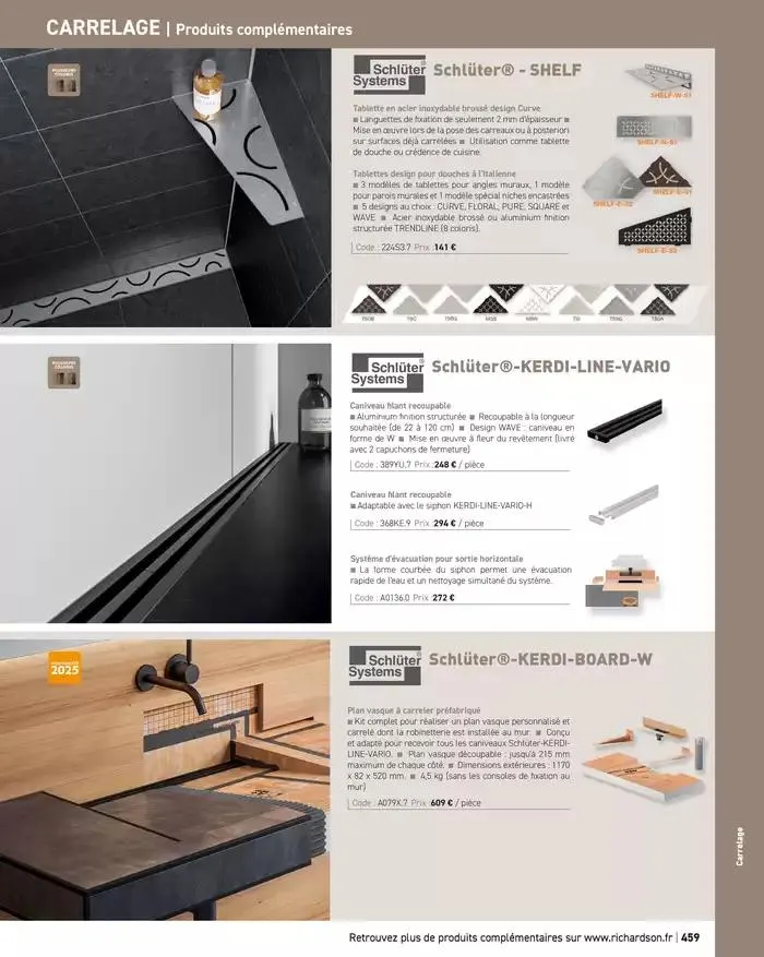 SALLE DE DE BAINS ET CARRELAGE 2025 du 11 avril au 31 décembre 2025 - Catalogue page 461
