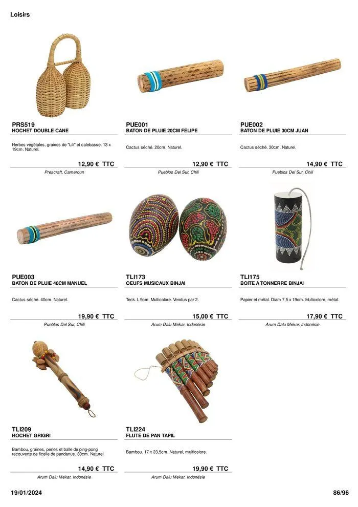 ARTISANAT . DéCORATION . MODE . JOUETS du 9 février au 31 août 2024 - Catalogue page 88