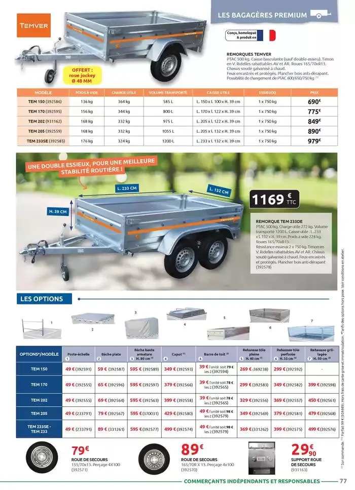Motoculture et remorques du 1 mars au 31 mai 2025 - Catalogue page 77