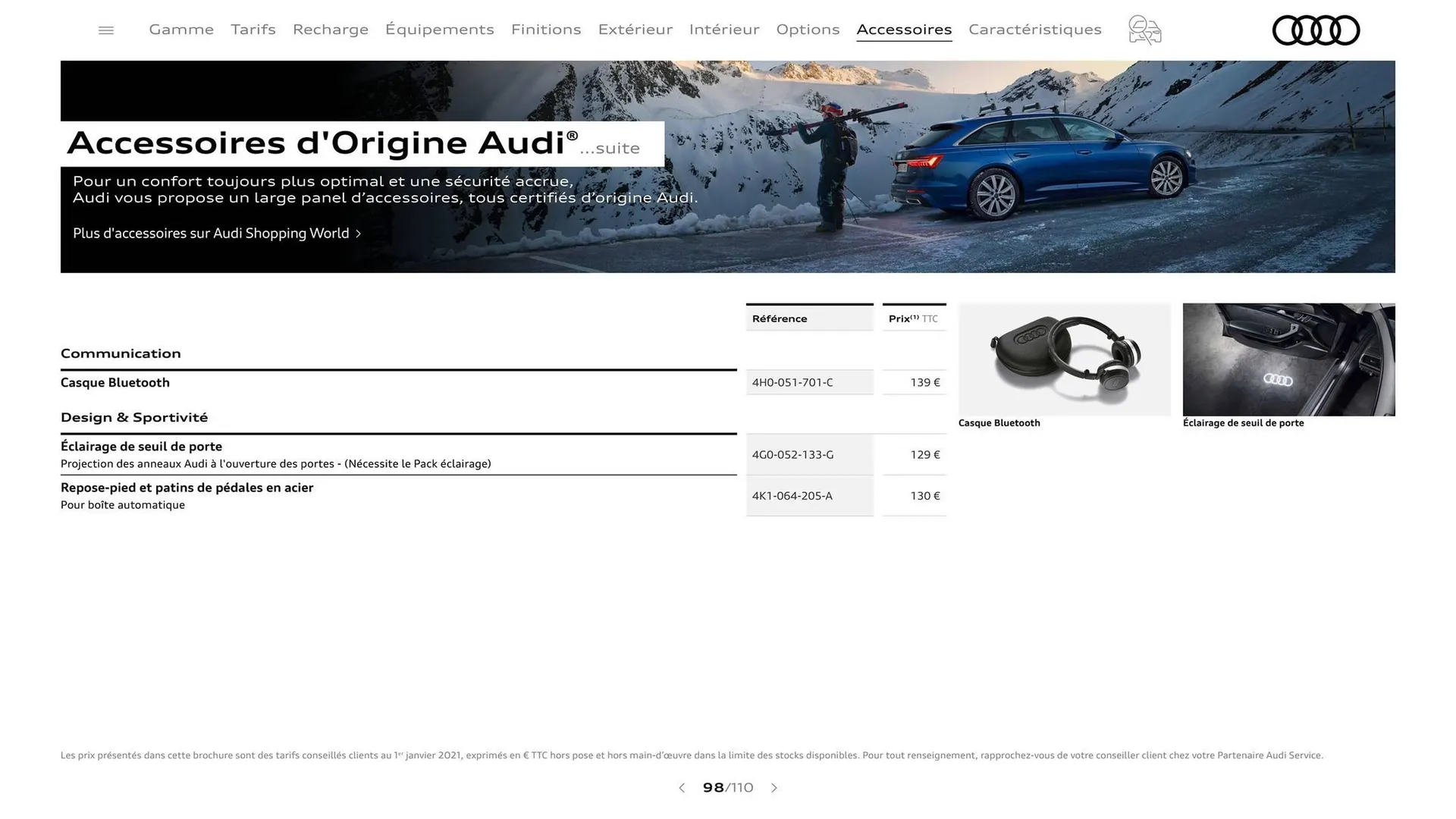 Catalogue Audi du 7 janvier au 31 janvier 2026 - Catalogue page 98