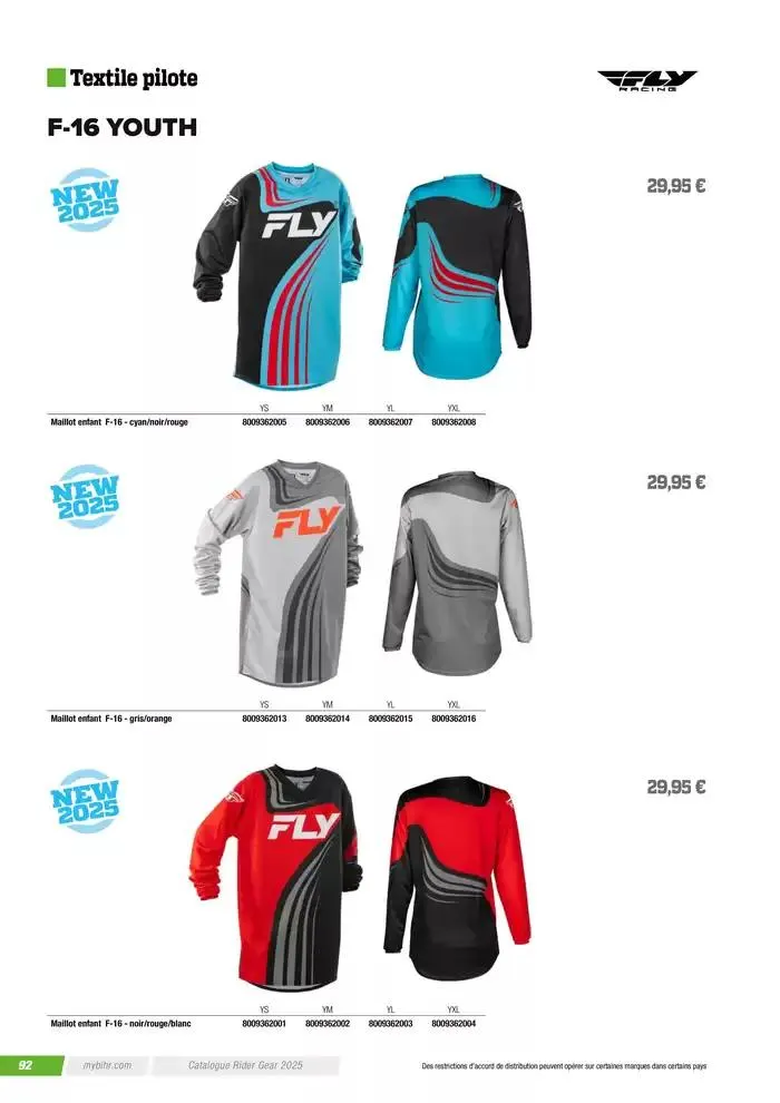 FLY RACING 2025 du 20 novembre au 31 août 2025 - Catalogue page 94