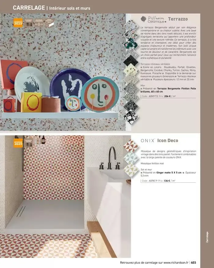 SALLE DE DE BAINS ET CARRELAGE 2025 du 11 avril au 31 décembre 2025 - Catalogue page 405