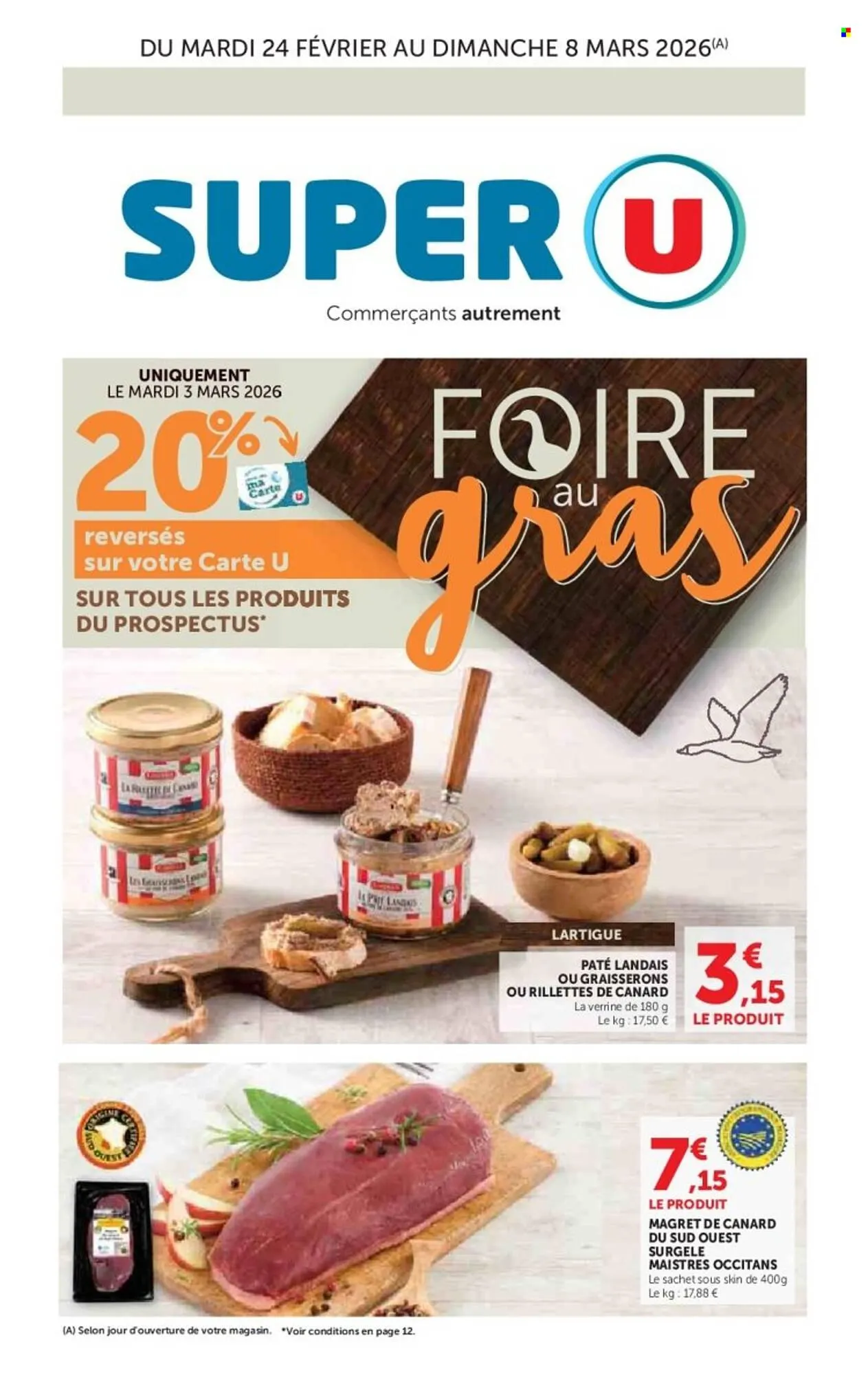 Catalogue Super U du 24 février au 8 mars 2026 - Catalogue page 1