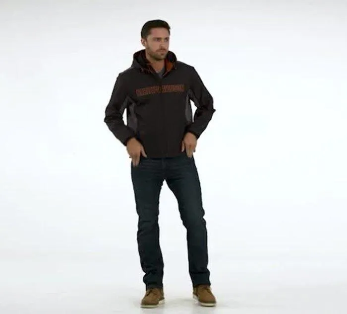 Blouson Bar & Shield Softshell à capuche pour hommes