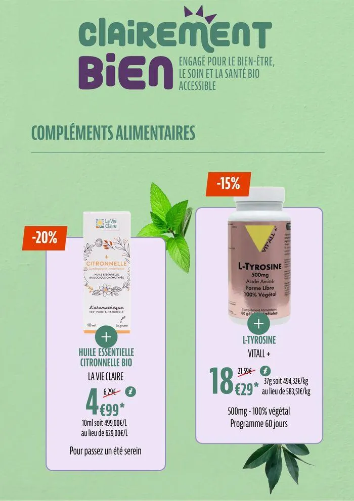 Tutes Nos Promos Bio Pour Un Ete Savoureux du 28 juin au 7 juillet 2024 - Catalogue page 33