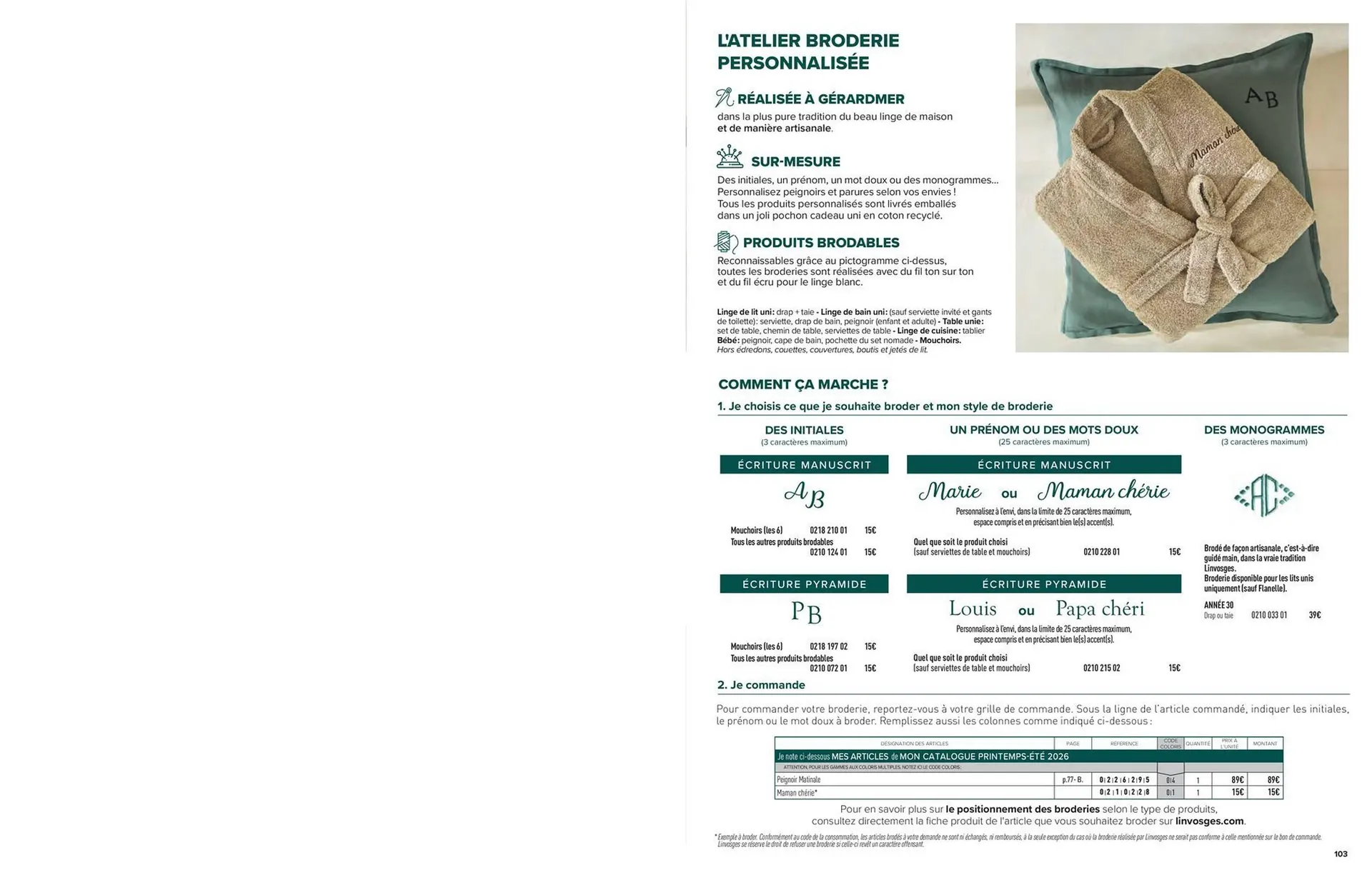 Catalogue Linvosges du 1 juin au 31 août 2026 - Catalogue page 103