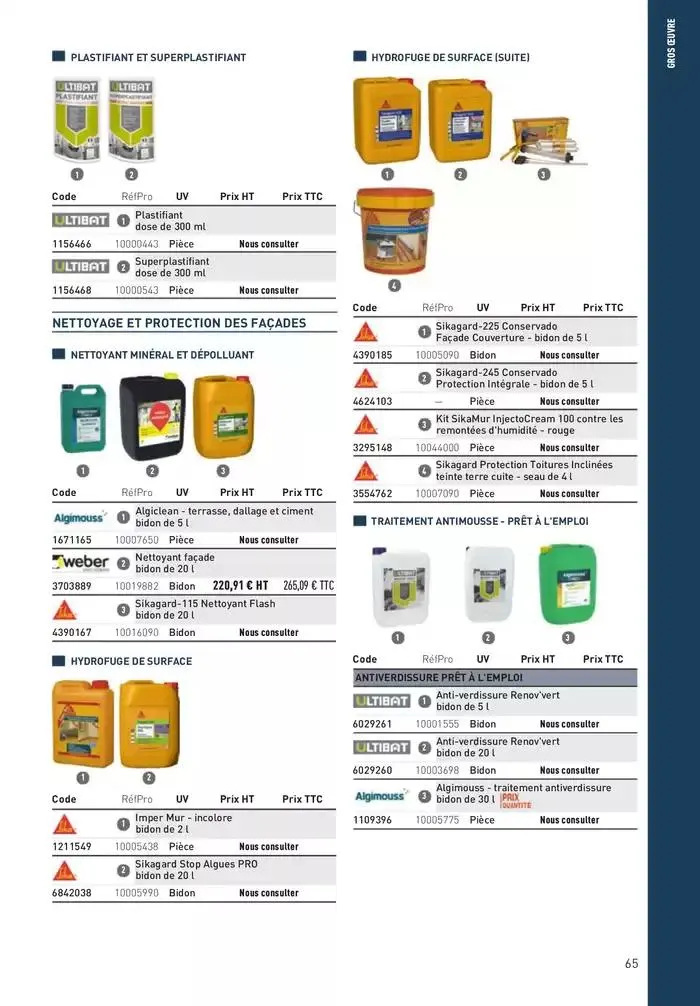 Matériaux 2025 du 1 janvier au 31 décembre 2025 - Catalogue page 65