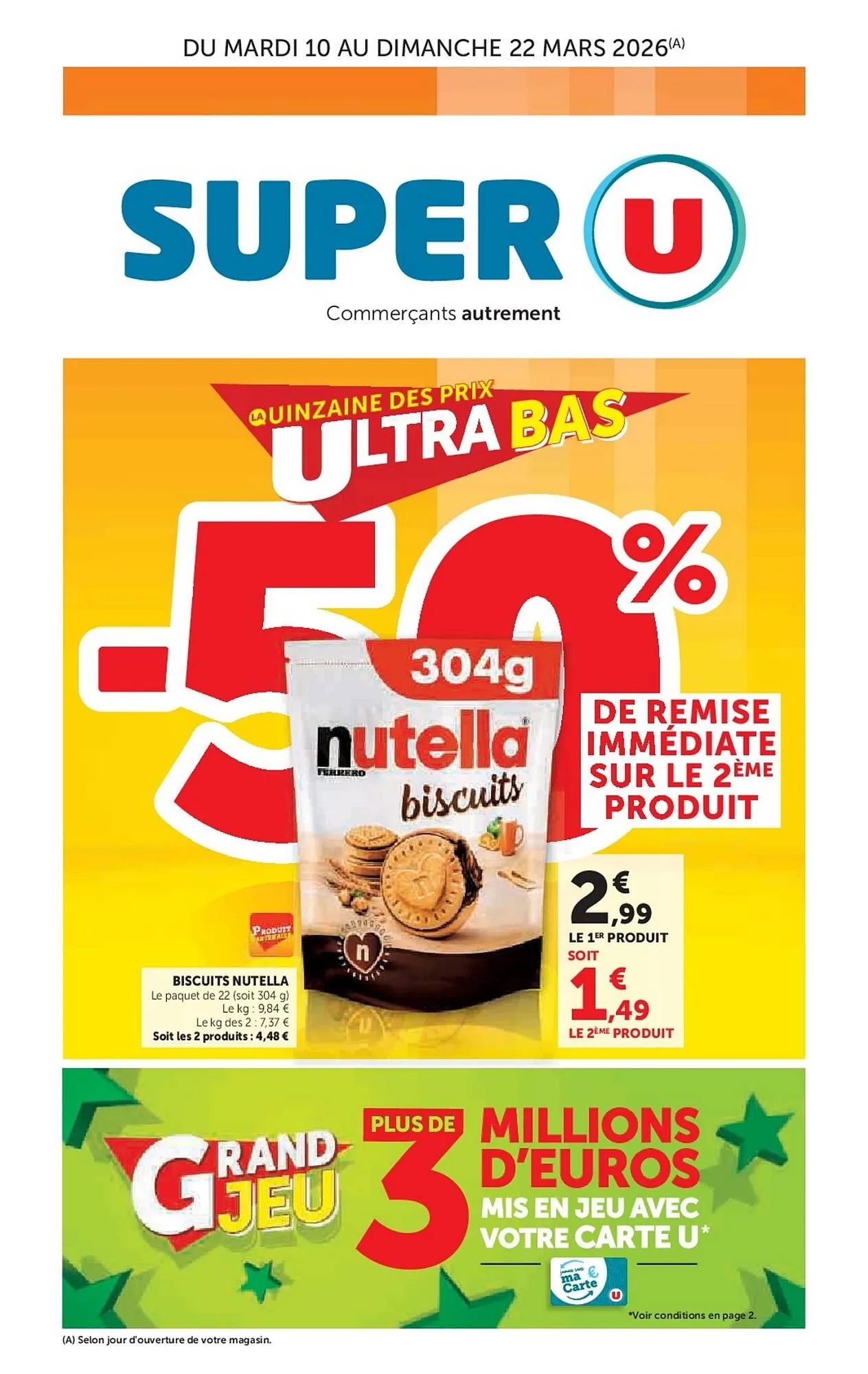 Catalogue Super U du 10 mars au 22 mars 2026 - Catalogue page 1