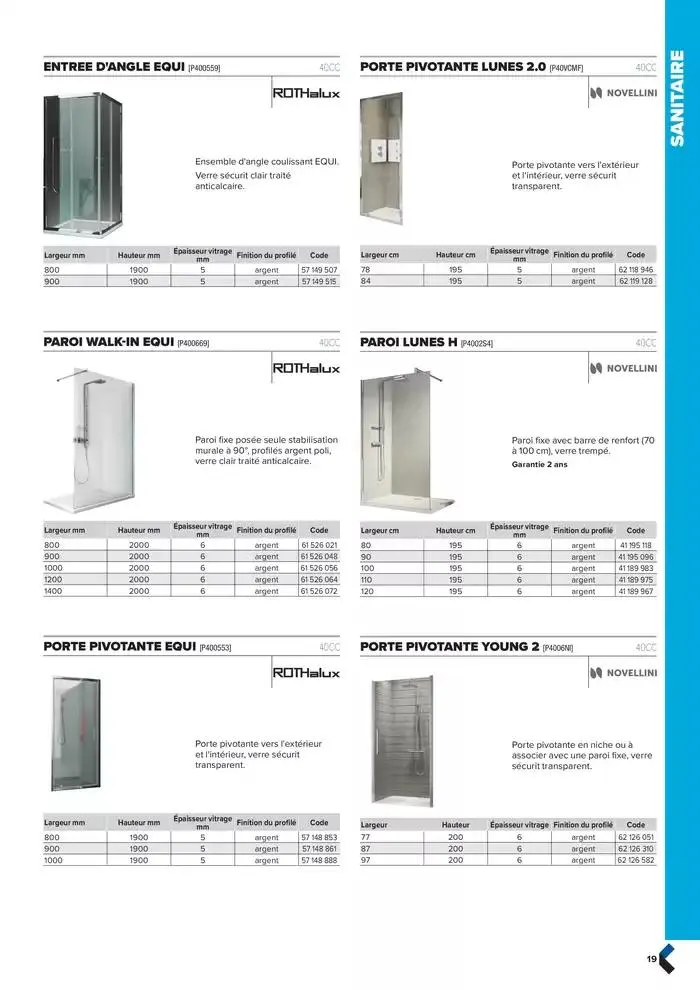 Catalogue génie climatique & sanitaire | Édition 2024-2025 du 2 octobre au 31 décembre 2025 - Catalogue page 19