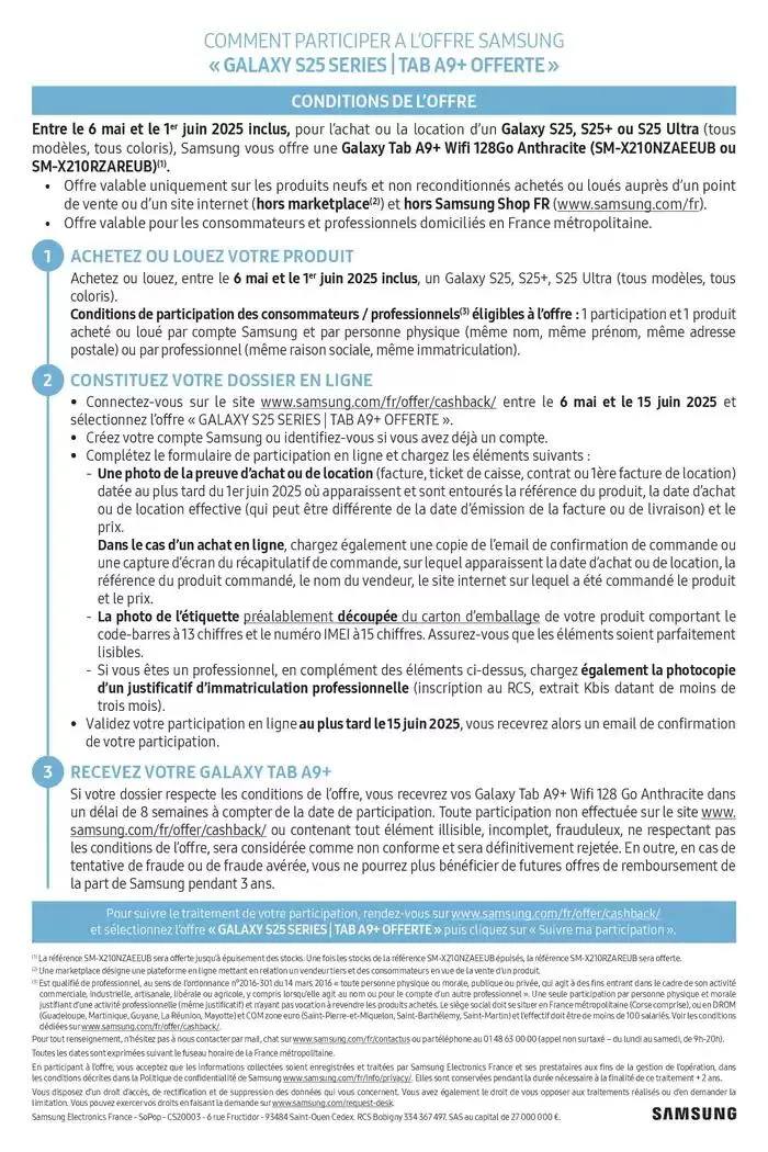 Galaxy Tab A9+ offerte du 6 mai au 1 juin 2025 - Catalogue page 2