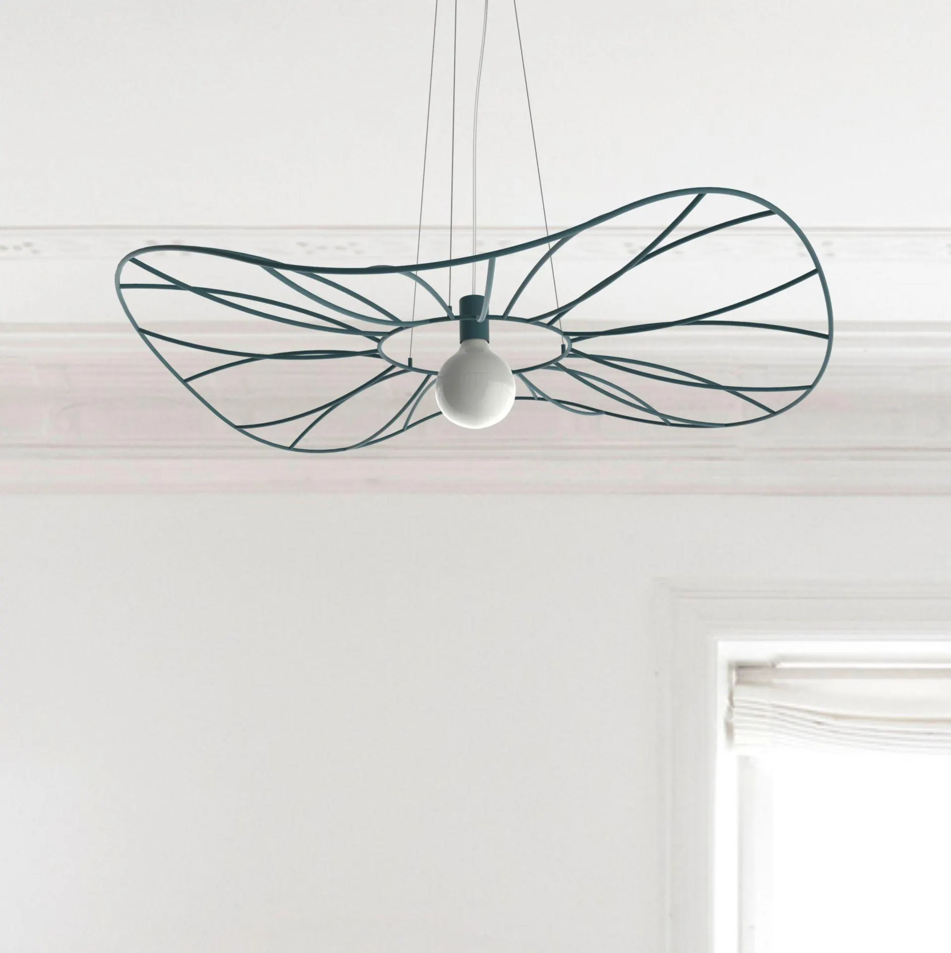 Suspension MUSA (D90cm) en métal bleu