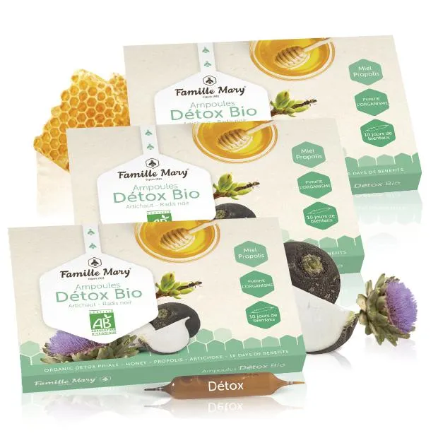 Ampoules Détox Bio - 2 achetées = la 3ème OFFERTE !