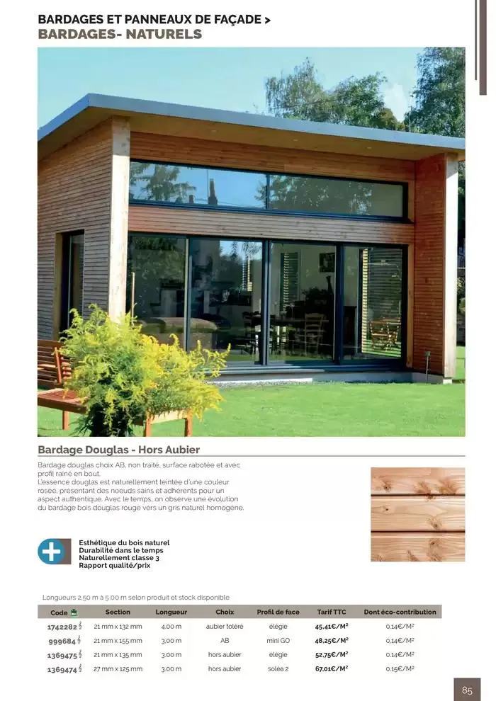 BOIS PANNEAUX 2025 2026 du 30 avril au 31 décembre 2026 - Catalogue page 85