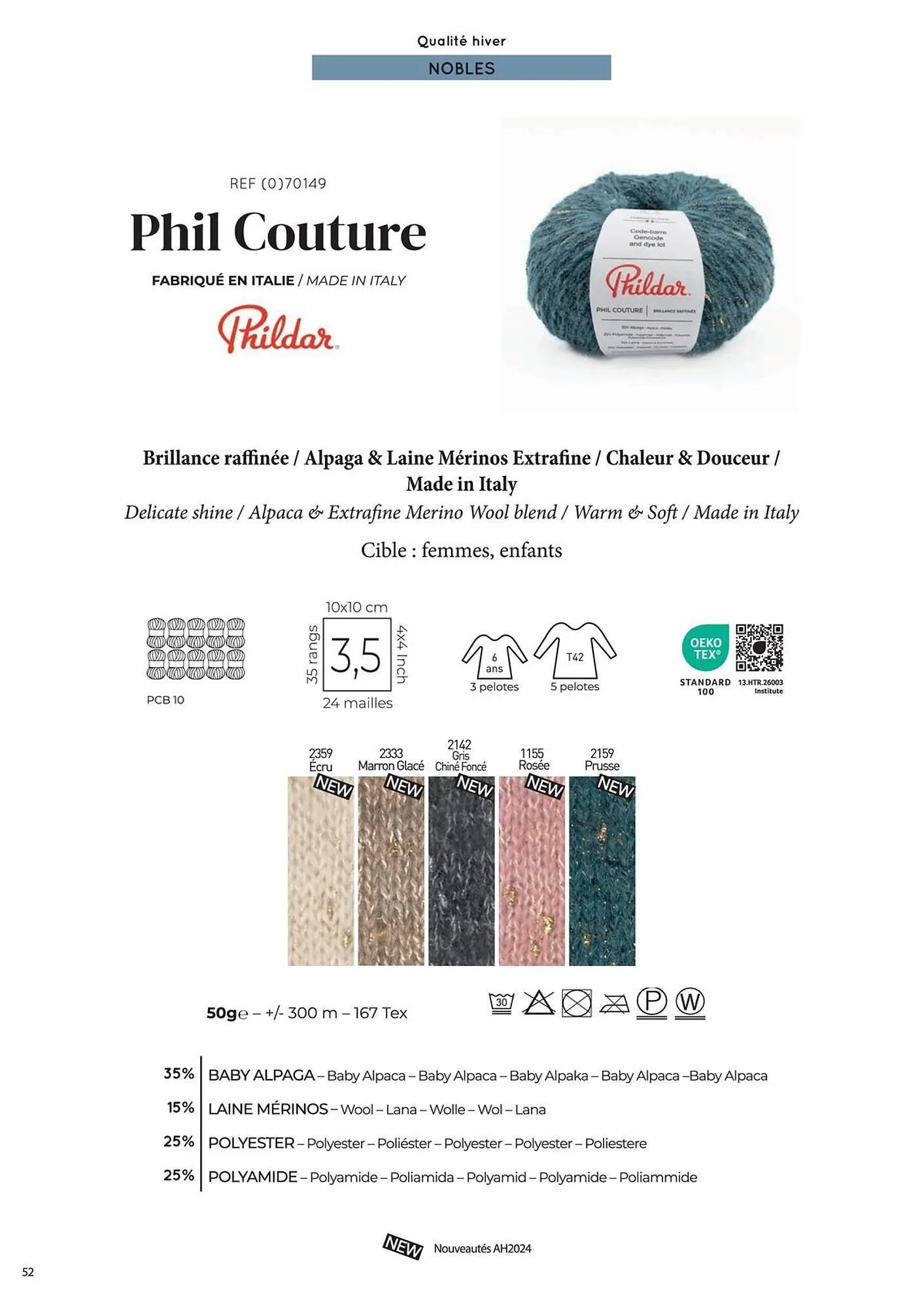 Catalogue Phildar du 10 décembre au 31 août 2025 - Catalogue page 52
